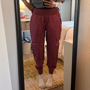 Cinq a sept pink silk cargo pants